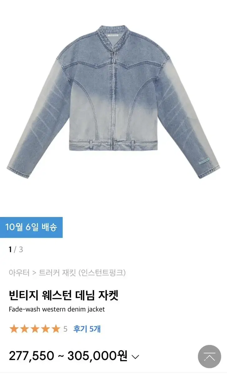 인스턴트펑크 빈티지 웨스턴 데님 자켓